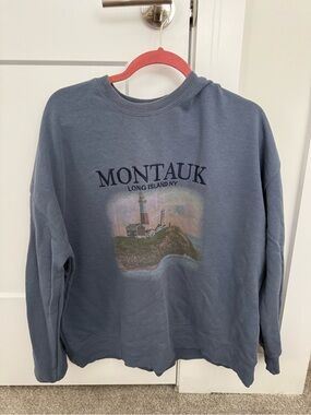 wild fable Slate Blue Montauk Graphic Crewneck Sweatshirt